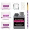 COSCELIA Kit Poudre Acrylique Pour Ongles Kit pour Ongles en Acrylique Poudre Acrylique pour ongles en Acrylique Nail Art MAN