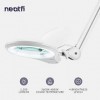 Neatfi Nouveau modèle Bifocals Lampe loupe Super LED 1 200 lumens avec base pivotante à 5 roues, double dioptrie 5/20, inte