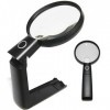 EASY MAGNIFIER Loupe de Lecture 2x/4x avec Lumière LED sur Pied. Lunettes Loup Eclairante Frontale pour malvoyant, Lentille L