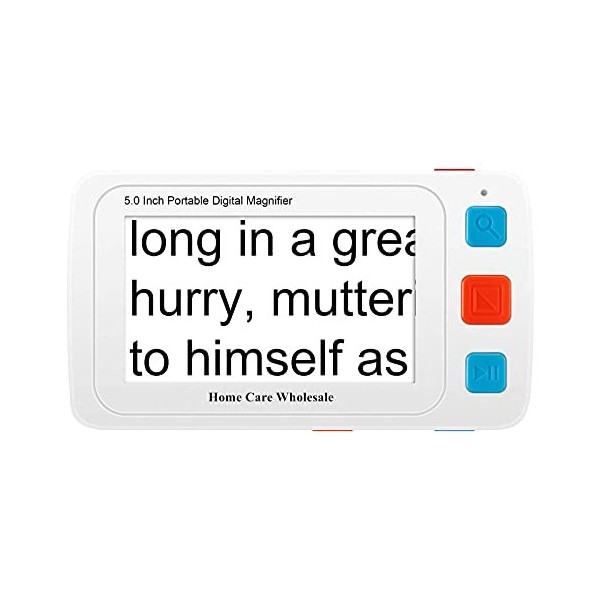 Loupe Mobile numérique avec écran ACL de 5 Pouces - Agrandissement du Texte 4x-32x pour Une Lecture Plus Facile par Home Care