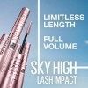 Sky High Mascara volumisant lavable, noir le plus noir, 2 ml