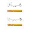 KAIBSEN® 2 Pack Metal Frame Rimmed Slim lunettes de lecture-Classic Readers in Slim stylo clip portable de lecture de cas dur