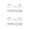 KAIBSEN® 2 Pack Metal Frame Rimmed Slim lunettes de lecture-Classic Readers in Slim stylo clip portable de lecture de cas dur