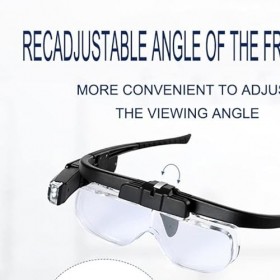 Loupe Rechargeable USB LED Lunettes de Lecture 1.5X 2.0X 2.5X 3.5X 4.0X 4.5X Loupe Loupe de Lecture AYAZER
