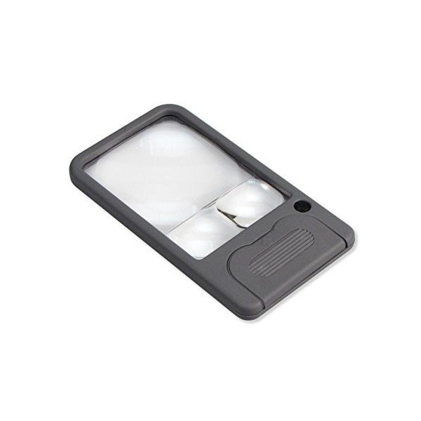 Carson Pocket Magnifier loupe de poche avec fonction éclairage par LED, grossissement de 2,5x, 4,5x et 6x  PM-33 