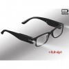 Lunettes de lecture à LED - Dioptrie +3,0 [Pearl]