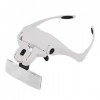 Alvinlite Porte-Lunettes Loupe avec 2 phares LED Lunettes Mains Libres avec 5 lentilles