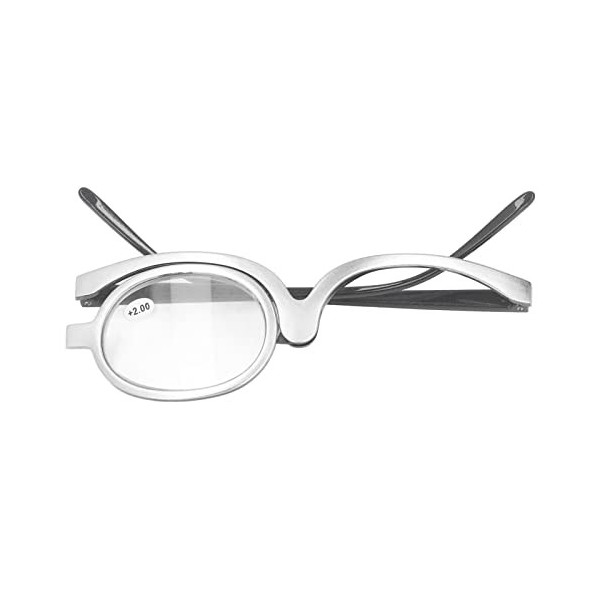 Hosie Magnifier les Lunettes de Maquillage, Rotation à 180 Degrés, Facile à Transporter, étagère en Plastique, Lunettes de Ma