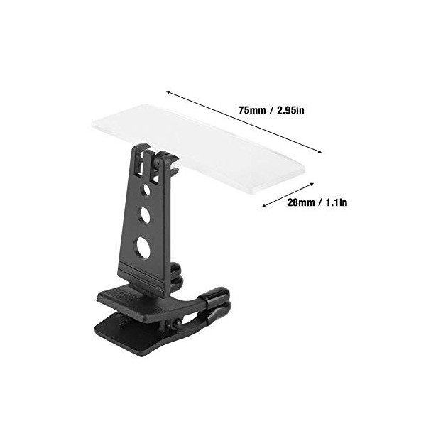 Lecteurs de lentilles à loupe à clip loupe à clip et à rabat mains libres avec 3 ientilles interchangeables 1,5x 2,5x 3,5x po