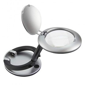 Carson DeskBrite Mini loupe de table avec fonction éclairage par LED, grossissement de 3x&nbsp; LM-10 