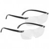 2 lunettes grossissantes x 1,6 sans monture avec sac de protection [Pearl]