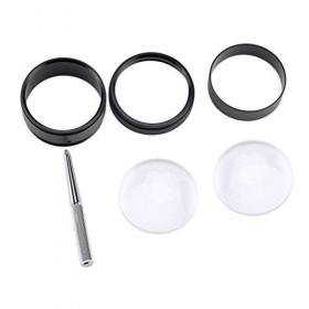 Loupe 35 x loupe loupe grossissante avec poignée Amovible en métal - Loupe de Lecture - Verre agrandi pour Artisanat Amateur 