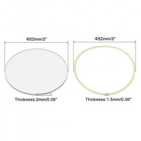 PATIKIL 2" Diamètre LED Lentille, 3 Ensemble Polished Bord Lampe Torche Verre Lentille avec Silicone Anneau pour luminaire So