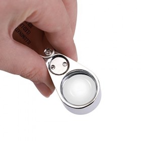 Auge Loupe Loupe avec lumière flexibles en métal pour Bijoutier 30 Grossissement Artisanat Horloger Loupe Loupe avec lentille