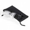 EASYmaxx Lunettes dagrandissement Noir 160% Grossissement IDEAL pour lire et faire des affaires, avec pochette de rangement