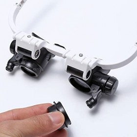 Meichoon UC44 Loupe à lumière LED avec tête 8 x 15 x 23 x pour les loisirs, la lecture, la réparation de montres, lidentific