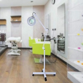 Lampe Esthétique sur Pied, Lampe Loupe Esthetique sur Pied Professionnel sur Pied, Lampadaire Loupe LED, Lampe Loupe 5X avec 