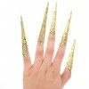 Beavorty 10 Pièces Ongles Griffe Anneaux Doigt Bijoux Anneau Métal Griffe Joint Anneau Pour Halloween Cosplay Costume Fournit