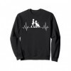 Battement de coeur Infirmière Soignant fauteuil roulant Sweatshirt