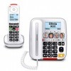 Swissvoice Xtra 3355 Combo, Téléphone Filaire à Grosses Touches avec répondeur et combiné additionnel, Audio Boost, sonneries