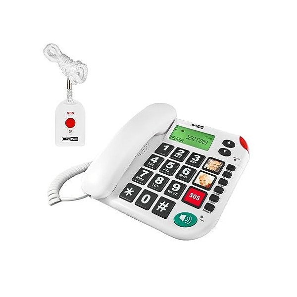 Telephone Filaire KXT481 avec MEDAILLON SOS MAXCOM