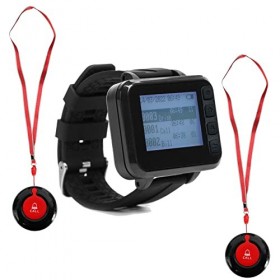 CYSSJF Bouton dappel dalarme pour Personnes âgées Système dappel sans Fil Téléavertisseur pour Le Gardien Bouton dappel S