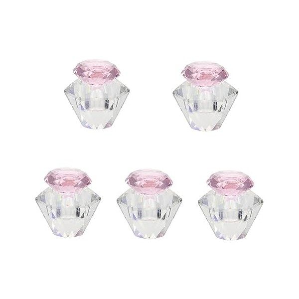 Beavorty 3 Pièces Nail Art Cristal Tasse Nail Dappen Plat Nail Tech Brosses À Ongles Pour LApplication Acrylique Givré Verre