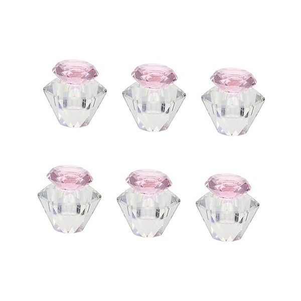 Beavorty 3 Pièces Nail Art Cristal Tasse Nail Dappen Plat Nail Tech Brosses À Ongles Pour LApplication Acrylique Givré Verre