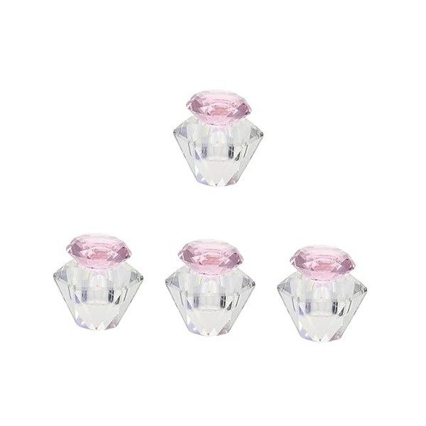 Beavorty 3 Pièces Nail Art Cristal Tasse Nail Dappen Plat Nail Tech Brosses À Ongles Pour LApplication Acrylique Givré Verre