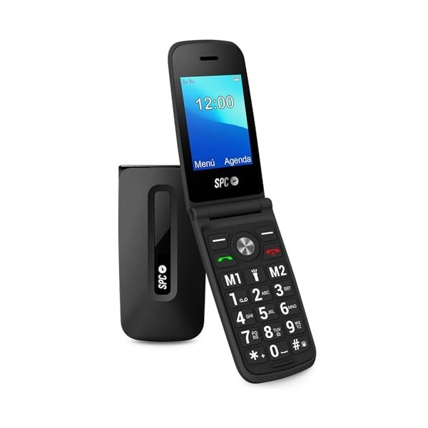 SPC Titan - Téléphone Portable Senior à clapet avec Grandes Touches, Facile à Utiliser, Sonnerie et Notifications intelligent