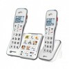 Geemarc Amplidect 595 Photo Duo - Téléphones Fixes Amplifiés avec Fonction SOS, Sonnerie Puissante et Larges Touches Photo Pe