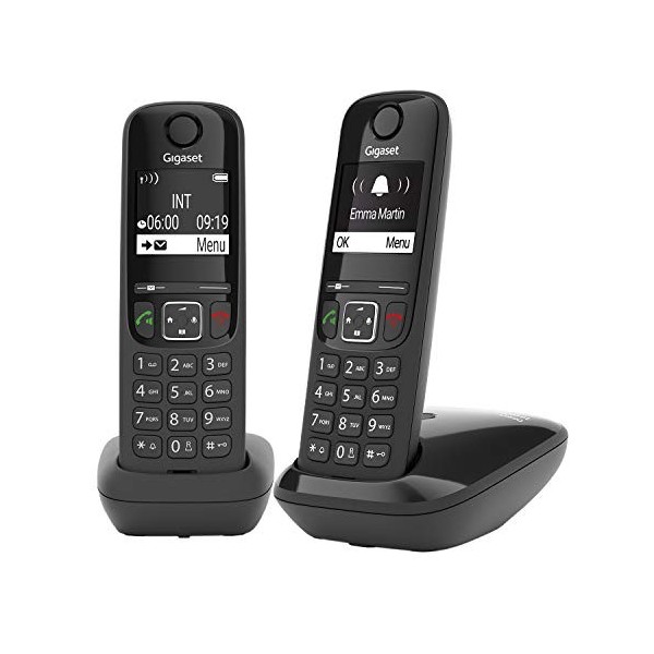 Gigaset AS690 Duo - 2 Schnurlose DECT-Telefone - kontrastreiches Display - Brillante Audioqualität - einstellbare Klangprofil