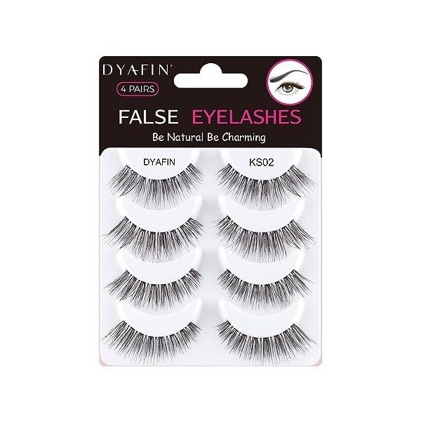 DYAFIN 3D Faux Cils Multipack Faux Cils Naturel Pleine Couverture