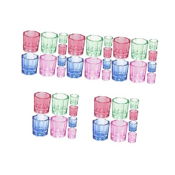 FRCOLOR 40 Pcs Cristal Pot De Nettoyage Bols Plat Multifonction Accessoire Monomère Pour La Maison Porte-Conteneurs Aléatoire