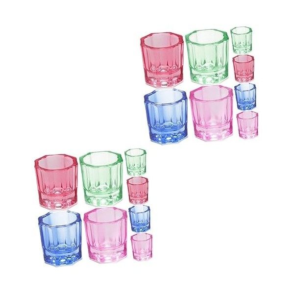 FRCOLOR 40 Pcs Cristal Pot De Nettoyage Bols Plat Multifonction Accessoire Monomère Pour La Maison Porte-Conteneurs Aléatoire