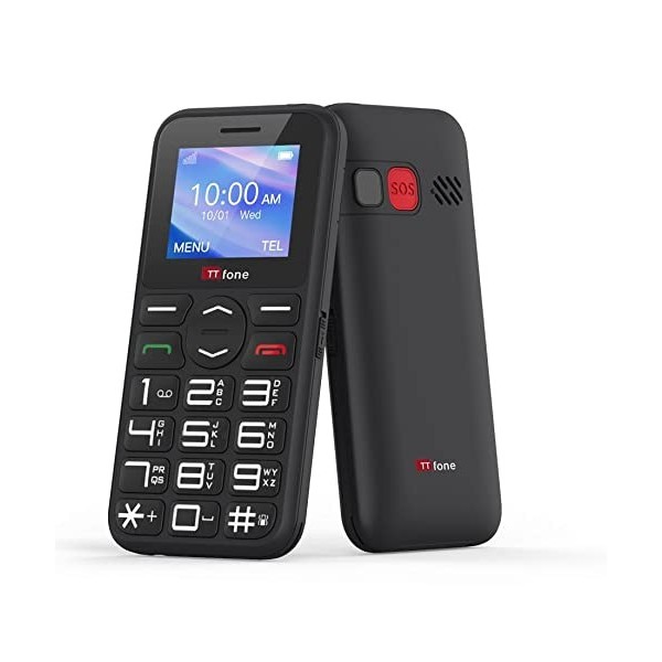 TTfone TT190 Téléphone Portable durgence à Gros Boutons pour Personnes âgées – Téléphone Simple Moins Cher – Pay as You Go 