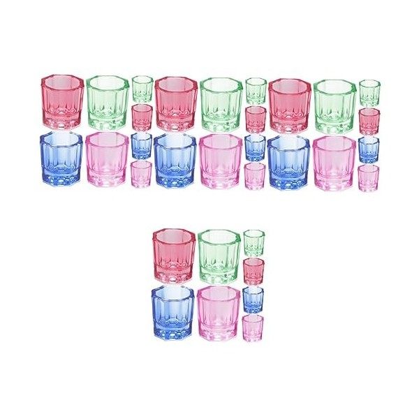 FRCOLOR 40 Pcs Cristal Pot De Nettoyage Bols Plat Multifonction Accessoire Monomère Pour La Maison Porte-Conteneurs Aléatoire