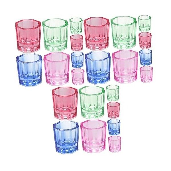 FRCOLOR 40 Pcs Cristal Pot De Nettoyage Bols Plat Multifonction Accessoire Monomère Pour La Maison Porte-Conteneurs Aléatoire