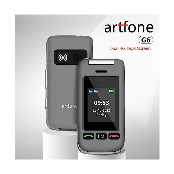 artfone 4G LTE vodafone Téléphone Portable pour Personnes âgées sans contrat, téléphone Portable à Rabat avec Bouton dappel 