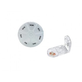 Porte-pilules hebdomadaires avec 7 compartiments et trancheuse de pastilles, distributeur organisateur de voyage médicaments,