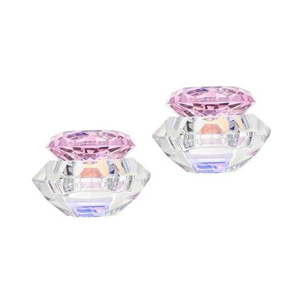 FRCOLOR 3 Pcs Nail Art Tasse En Cristal Récipient Transparent Mini Cristaux Outils À Ongles En Acrylique Porte-Bijoux Plat De