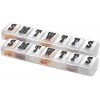 Pilulier Semainier - Paquet de 2 - Boîtes à Médicaments pour Préparer Comprimés & Vitamines Chaque Semaine, Compartiments Ind