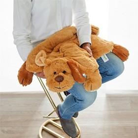 Hapti Demenz Emploi pour Les Patients Alzheimer et démencement/Activation et Cadeaux, Peluche Douce, Marron Miel, 60 x 85 cm