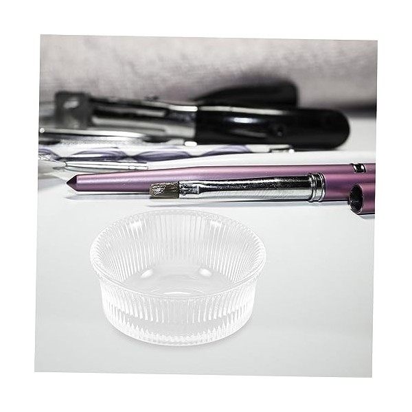 Beaupretty Outil En Verre Nail Art Plat Tasses À Ongles En Verre Tasse À Ongles En Verre Manucure Coupe À Ongles Bol À Vaisse