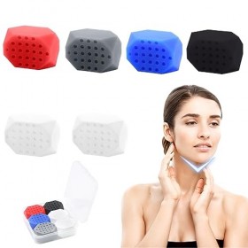 VEGCOO 6pcs Exerciseur de la Mâchoires, Entraîneur de la Mâchoire en Silicone de Qualité Alimentaire, Silicone Jawliner pour 