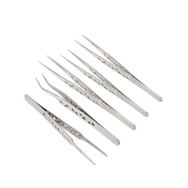 Beavorty 5 Pièces Pince À Épiler À Neuf Trous Kits DOngles Épilateur À Sourcils Ensemble De Manucure Pour Les Ongles Outils 