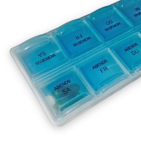 All-around24 Boîte à comprimés 7 jours 2 compartiments Boîte à pilules 7 jours Boîte à médicaments 14 compartiments Matin soi