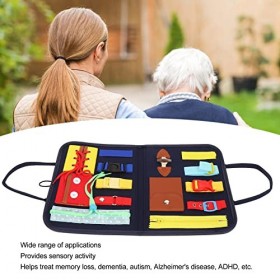 Fidget Sensory Pad, Couverture Sensorielle Fidget Blanket pour la Démence, Memory Aid Fidget Sensory Pad, Dementia Products C