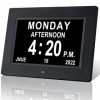 Golony Horloges numériques avec calendrier de jour, date, heure, démence pour personnes âgées, perte de mémoire, malvoyantes,