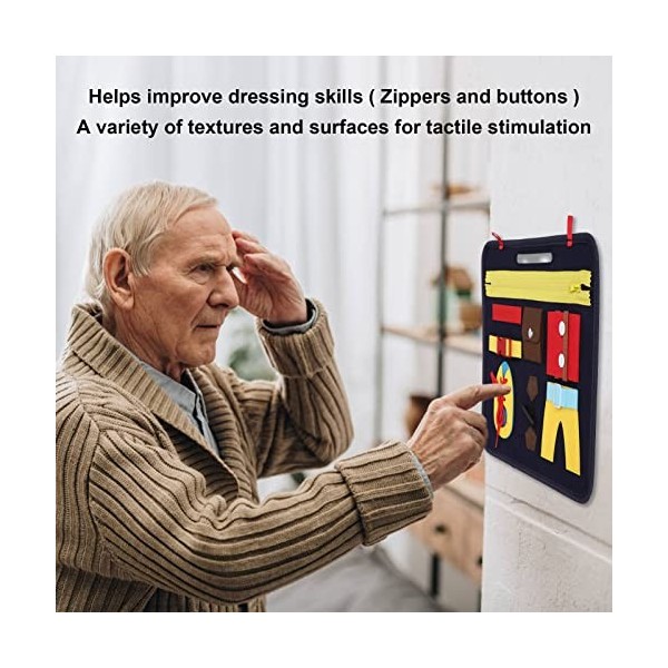 Fidget Blanket Sensory Pad, Perte de Mémoire Démence Alzheimer Jouets Sensoriels avec Activités pour les Patients Alzheimer S